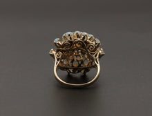 Load image into Gallery viewer, Vintage 14K Yellow Gold Australian Opal Cluster Ring.