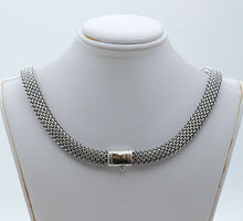 Load image into Gallery viewer, Vintage Flli Menegatti 18K 925 Sterling Silver Woven Choker Necklace