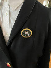 Load image into Gallery viewer, Antique 14K Yellow Gold Pietra Dura Mosaic Flower Bouquet Brooch. Pin