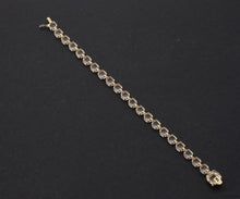 Load image into Gallery viewer, Lovely Vintage Quartz Crystal Diamonds 14K Yellow Gold Tennis Bracelet