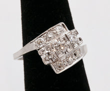 Load image into Gallery viewer, Art Deco Ladies Geometric Diamonds 14K White Gold Ring