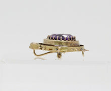 Load image into Gallery viewer, Victorian 14K Yellow Gold Amethyst Pendant Brooch