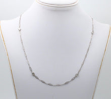 Load image into Gallery viewer, Art Deco Diamonds By The Yard 14K White Gold Watch Chain