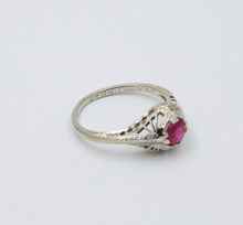 Load image into Gallery viewer, Art Deco 18K White Gold Filigree Ring Band, Engagement Ring