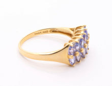 Load image into Gallery viewer, Vintage Tanzanite Diamonds 14K Yellow Gold Ladies Band