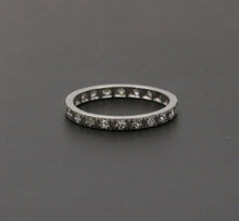 Load image into Gallery viewer, Art Deco Diamonds 18K White Gold Eternity Band Ring