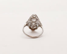 Load image into Gallery viewer, Art Deco Three Diamond 18K White Gold Ring
