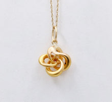 Load image into Gallery viewer, Art Deco Infinity Hoops Diamond 18K Yellow Gold Pendant