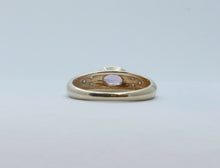 Load image into Gallery viewer, Unisex Amethyst and Diamonds 10K Yellow Gold Ring