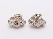Load image into Gallery viewer, Lovely Vintage Summer 14K White Gold Diamonds Earrings