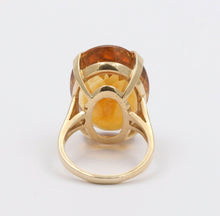 Load image into Gallery viewer, Large Vintage 14K Yellow Gold Citrine Statement Ring