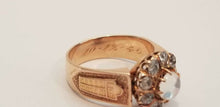 Load image into Gallery viewer, Important Historical Georgian Old Mine Diamonds Moonstone 18K Rose Gold Ring