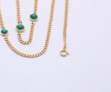 Load image into Gallery viewer, Long Vintage 14k Yellow Gold Chain Necklace, Vintage Curb Link, Guard Lorgnette