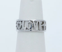 Load image into Gallery viewer, Vintage Love Hope Faith 14K White Gold Ring