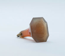 Load image into Gallery viewer, Look!! Beautiful!!! Victorian Edwardian Agate 14K Yellow Gold FOB Pendant Charm