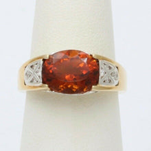 Load image into Gallery viewer, Classic 14K Yellow Gold Madeira Citrine Diamond Ring Engagement Ring