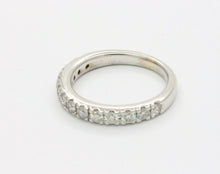 Load image into Gallery viewer, Vintage 14K White Gold Half Eternity Wedding Band