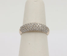Load image into Gallery viewer, Vintage 14K White Gold Diamond Cluster Band
