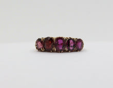 Load image into Gallery viewer, Vintage 14K Yellow Gold 6 stone Tourmaline Ring