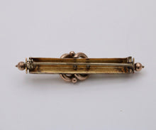Load image into Gallery viewer, Antique Victorian Tri- Color 10K Gold Pearl Bar Pin, Antique Brooch