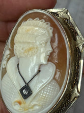 Load image into Gallery viewer, Antique 14K White Gold Diamond Camo Brooch, Pin