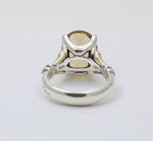 Load image into Gallery viewer, Vintage Yellow Quartz 18K Yellow Gold 925 Silver Ring