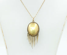 Load image into Gallery viewer, Victorian 14K 10K Yellow Gold Turquoise Diamond Chain Pendant