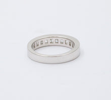 Load image into Gallery viewer, Vintage Wedding Band Diamonds 18K White Gold Ring