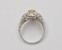 Load image into Gallery viewer, Vintage Burma Ruby Filigree Diamond 18K Gold Ring , Engagement Ring.