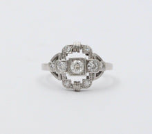 Load image into Gallery viewer, Art Deco Diamonds Platinum Cocktail Ring