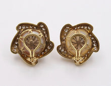 Load image into Gallery viewer, Large Mabe Pearl Diamonds Pinwheel French Clip Earrings