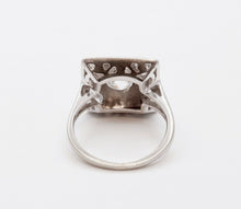 Load image into Gallery viewer, Art Deco Geometric Rope Filagree Diamonds 14K White Gold Ring