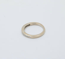 Load image into Gallery viewer, Vintage 14K White Gold Half Eternity DIamond Ring Band