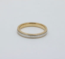 Load image into Gallery viewer, Art Deco Style Men's 14K Yellow White Gold Wedding Band