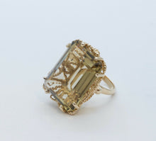 Load image into Gallery viewer, Vintage Ladies Citrine 14K Yellow Gold Ring
