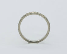 Load image into Gallery viewer, Art Deco 18K White Gold Hand Engraved Band