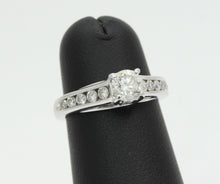 Load image into Gallery viewer, 14K White Gold 0.50 Center Diamond Engagement Ring