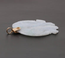 Load image into Gallery viewer, Vintage 10K Yellow Gold Jade Two Carps Good Luck Pendant Charm