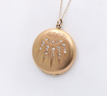 Load image into Gallery viewer, Antique VIctorian Gold Filled Paste Locket Pendant