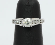 Load image into Gallery viewer, 14K White Gold 0.50 Center Diamond Engagement Ring