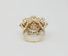 Load image into Gallery viewer, Vintage 14K Yellow Gold Opal Cluster Cocktail Ring
