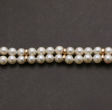Load image into Gallery viewer, Vintage 14K Yellow Gold Beaded Two Layer Pearl Bridal Bracelets