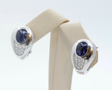 Load image into Gallery viewer, Mauboussin Vintage 18K White Gold Amethyst Diamonds Earrings