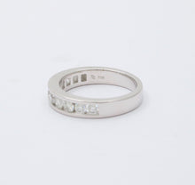 Load image into Gallery viewer, Vintage Wedding Band Diamonds 18K White Gold Ring