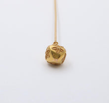 Load image into Gallery viewer, Etruscan Revival 14K Yellow Gold Stick Pin. Lapel Pin. Hat Pin.