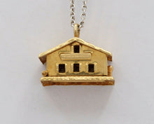Load image into Gallery viewer, Vintage 14K Yellow Gold Opening House Pendant