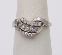 Load image into Gallery viewer, Vintage Diamond 14K White Gold Ring Band, statement ring