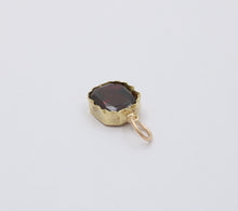 Load image into Gallery viewer, Antique 18K Yellow Gold Rhodolite Garnet Charm Pendant