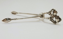 Load image into Gallery viewer, Antique Georg Jensen Flower Scrollwork Sterling Silver Sugar Cube Tongs