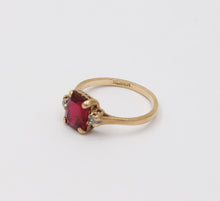 Load image into Gallery viewer, Victorian Ruby Diamonds 10K Rose Gold Ring